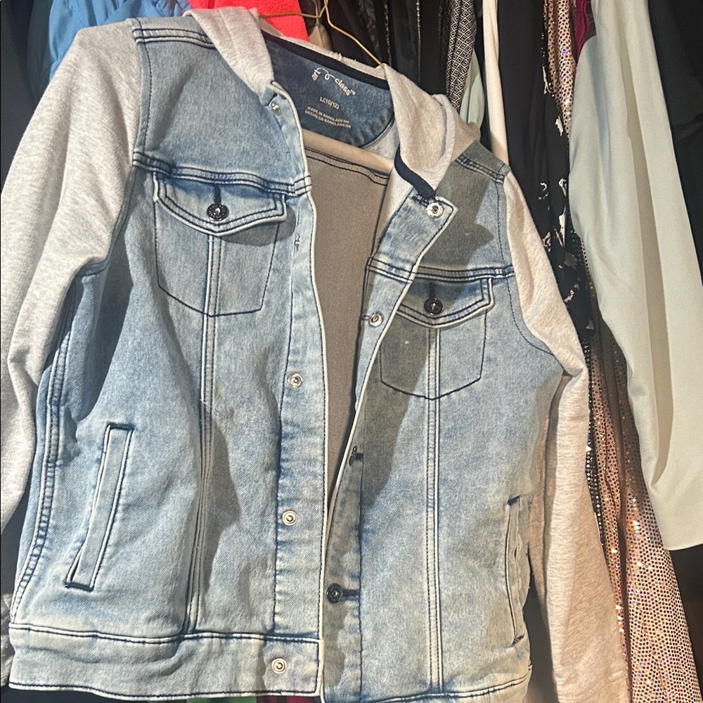 Boys Art Class Denim Blue Top Hoodie Jacket
